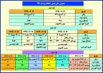 جدول بازه زمانی  انتخاب واحد 991 (رشته ها و ورودی های مختلف ) 2